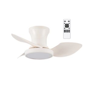 Ventilador de techo pequeño con luz LED 20w milfero blanco cct dim ø66cm