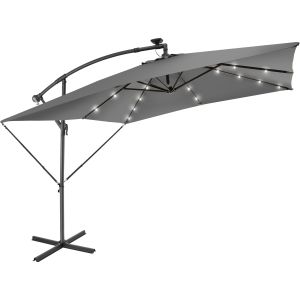 Parasol sunna con luces solares LED y manivela 2,5 x 2,5 m