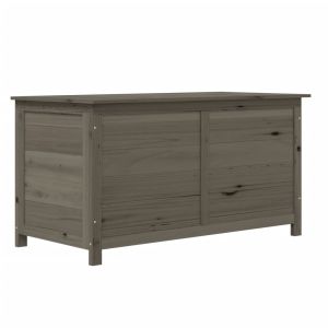 vidaXL baúl para cojines madera de abeto gris antracita 100x50x56 cm