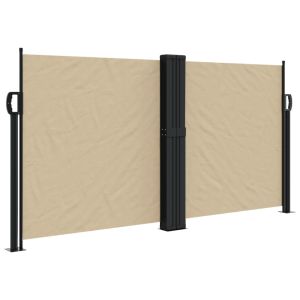 vidaXL toldo lateral retráctil beige 120x1200 cm