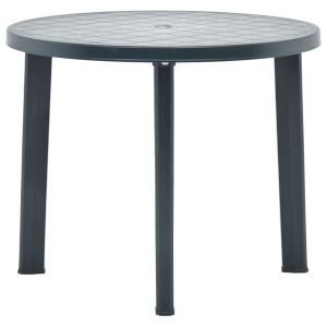 vidaXL mesa de jardín de plástico verde 89 cm