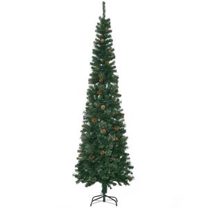 Árbol de navidad plástico, metal color verde 58x58x225 cm Homcom