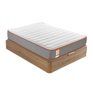 Pack colchón hr visco  natural y canapé abatible,  135x190cm|what the sleep