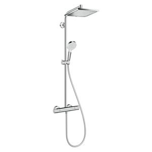 Hansgrohe crometta e 240 columna de ducha 1 chorro ecosmart, cromo, 2728100