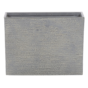 Maceta rectangular gris 25x60x45 cm edessa