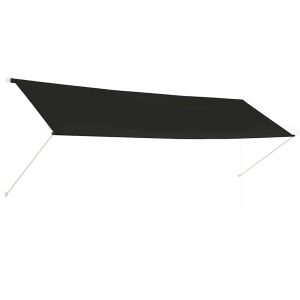 vidaXL toldo retráctil 400x150 cm gris antracita