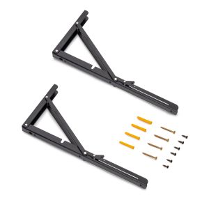 Juego de soportes plegables para estante, longitud 403mm, acero