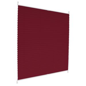 Cortina plisada burdeos para ventanas 100x200 cm rojo ecd germany