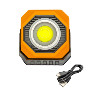 Lámpara de trabajo LED cob solar portable 500 lm con usb