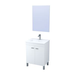 Ondee - mueble de baño helgo  - ancho 60cm - blanco lacado