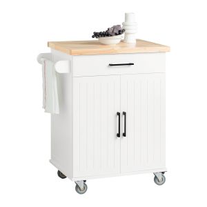 Carrito de cocina con 2 puertas y 1 cajón fkw119-wn sobuy