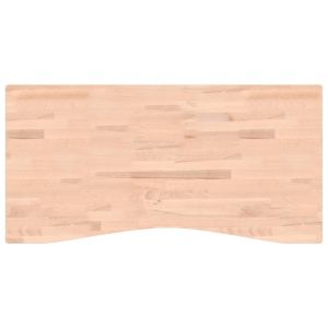 vidaXL tablero de escritorio madera maciza de haya 110x(50-55)x1,5 cm