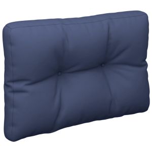 vidaXL cojín para sofá de palets tela azul marino 50x40x12 cm