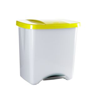 Denox pedalbin ecológico amarillo de 50l - 475x360x480