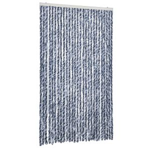 vidaXL cortina mosquitera azul y blanco chenilla 120x220 cm