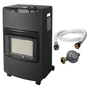 Estufa de gas plegable - intec - black slim - 4200w - encendido piezoeléctr